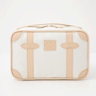 日本雜誌附錄GLOBE-TROTTER LIMITED BOOK WHITE ver. 行李箱造型收納包 化妝包