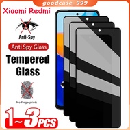 3Pcs Privacy Screen Protectors Redmi Note 8 9 10 11 12 Pro Xiaomi Mi 10T 11T Anti-spy Tempered Glass