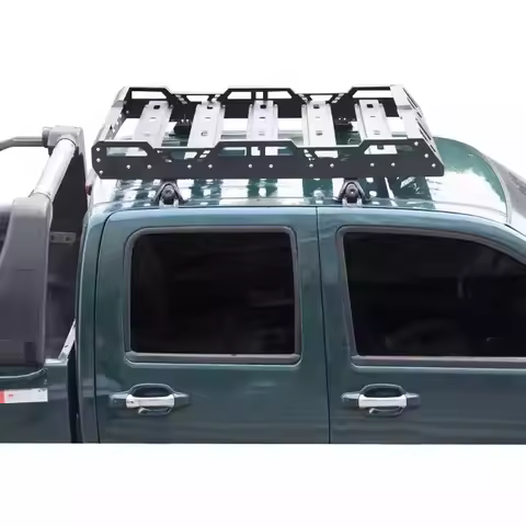 Heavy-Duty Steel Alloy Roof Luggage Carrier - Fit F150 & HILUX 4x4 Pickup Truck - Weatherproof Roof 
