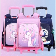 Hnk PRIMARY CHILDREN'S SCHOOL BAG USING UNICORN WHEEL TROLLEY | Primary SCHOOL CHILDREN'S BACKPACK |