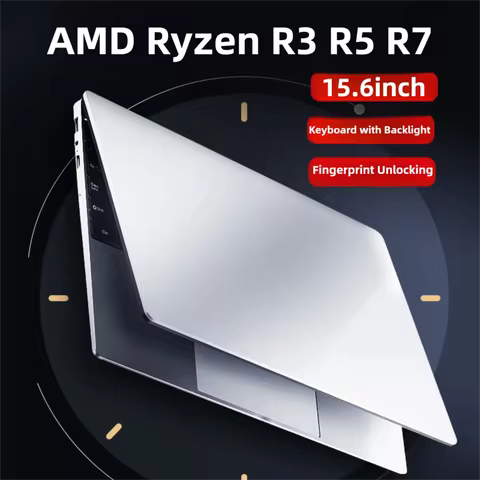 AMD Ryzen R5 R7 Slim Gaming Laptop 15.6 Inch IPS Laptops Portable notbook computer pc Windows11 Fing