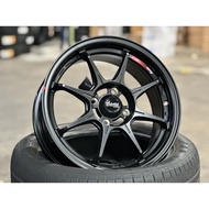 NEW 15X6.5J Advanti MI526 Rim (set of 4) Black 4X100 for Axia Bezza Vios Yaris Myvi Jazz City