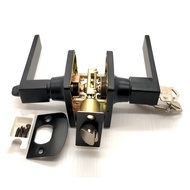 ลูกบิดประตูก้านโยก ห้องทั่วไปและห้องน้ำ สีดำ ก้านจับตรงและโค้ง รหัส 489.10.741 489.10.745 489.10.733