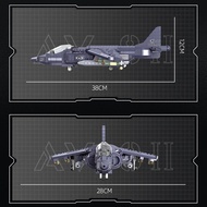 807ชิ้น AV-8เครื่องบินทหารเครื่องบินรบโจมตีแบบรุนแรงบล็อกตัวต่ออิฐ WW2โจมตีเครื่องบินของขวัญ Kids Toys