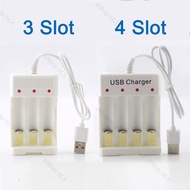 USB Charger 3/4 Slot Adapter For AA/AAA Battery Rechargeable Quick Charge Battery Charging Tools  SG