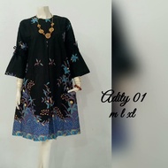 TUNIK BATIK REMAJA KEKINIAN WARNA HITAM MODEL TERBARU 2021