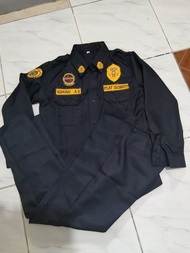 SECURITY GUARD SET UNIFORM W/PATCHES(SOSIA PADPAO NAME AGENCY NAME COLLARPIN & BADGE PATCHES)