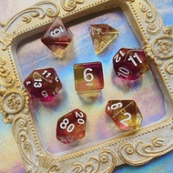 7pcs Dice Beautiful Color D&D Acrylic TRPG Board Game D4/D20 Polyhedral Role Playing Games