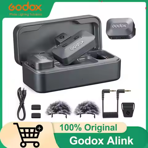 Godox Alink Wireless Microphone Portable Audio Recording Microphone Noise Reduction for Sony Canon C
