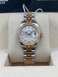 二手 USED  ROLEX 勞力士 DATEJUST 179173 銀色鑽石字 2007年8月 未打磨 全套 FULL SET