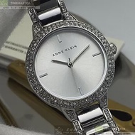 ANNE KLEIN安妮克萊恩精品錶,編號：AN00563,32mm圓形銀精鋼錶殼銀色錶盤精鋼銀色錶帶