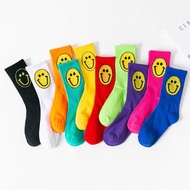 High-rise smiley face socks