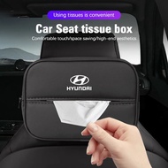 Hyundai Car PU Leather Tissue Box Holder Car Sun Visor Seat Back Tissue Bag For Hyundai I30 I20 IX35