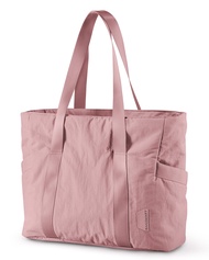BAGSMART Tote Bag for Women with Zipper, Gym Tote with Compartments, Laptop Work Tote Nurse Dance Yo