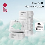 Bc Babycare (12 x 100's)Baby Cotton Tissue Soft and Comfortable Facial Tissue Family Pack Dry & Wet 