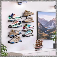Floating Shoe Rack Wall Mount Metal Hanging Shoe Organizers Shelf for Sneaker Collection Wall Mount 