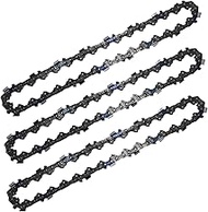 3 Pack 8 Inch Chainsaw Chain 3/8" LP Pitch .050" Gauge 33 Drive Links, 8 Inch Replacement Pole Saw C