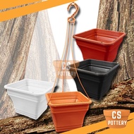 LENGTH 19CM SQUARE HANGING PLASTIC FLOWER POT CHERRY POT CP-198 GARDENING DURABLE PLANTING POT PASU 