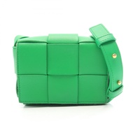 【二手】Bottega BOTTEGA VENETA Candy Cassette 迷你單肩包 667048 綠色皮革卡帶包 Candy 男女通用款