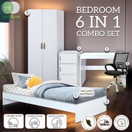 Set Bilik Tidur / Almari Baju / Tilam/ Rak/ Sampoint 2 Door Wardrobe / Bed Frame / Dressing Table /