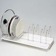 不鏽鋼 可調式 盤架　可收納 湯鍋　可掛於 掛桿　碗盤架　廚房架