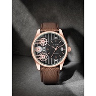 Business Men Watch Leather Man Clock Waterproof Luminous Date Week Wristwatch Luxury Quartz Watch fo