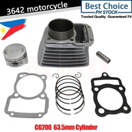 63.5mm Motorcycle Cylinder Piston Gasket Kits Set For Honda CG200 CG 200 200cc Cylinder Block