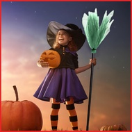 Halloween Broom Stick for Kids Witch Decor Broom Props Halloween Witch Broom Multifunctional Pretend