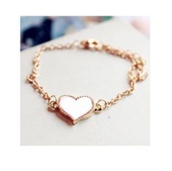 SKMEI สไตล์เกาหลีสร้อยข้อมือรูปหัวใจอ่อนโยนหวาน Ins สไตล์อารมณ์ง่าย Gelang Rose Gold