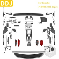 For Porsche Boxster Cayman 718 982 2016-2022 Accessories Carbon Fiber Car Interior Roadster Dashboar