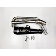 Sale! คอท่อ งานแสตนเลส สำหรับ Mslaz / R15 / New R15 / MT15 / Demon / MSX / Razor / CBR พร้อมปลายท่อ 