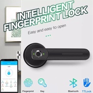 ส่งจากกรุงเทพฯ 【ติดตั้งง่าย】Smart digital fingerprint door lock กลอนประตูไฟฟ้า กลอนล็อคประตู ลูกบิดประตู digital สแกนลายนิ้วมือ รหัสผ่าน / บัตร IC