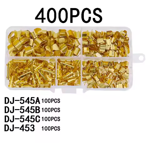 100Pcs DJ454 0.5-6.0mm2 U-Shaped Copper Wire Crimps Terminal Cold Pressing Connectors Cable Lug For 
