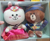 絕版 Line Friends結婚公仔 韓國造型版