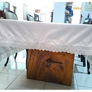 Plain white tablecloth size 100x100cm, 140x220cm table cloth table cover