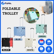🇸🇬READY STOCK🇸🇬 Fuho Foldable Trolley Collapsible Trolley Wheels Basket || Box wheels Folding Shopping (HL0081)