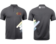 Polo Shirt Abu-Abu Custom Sablon Bordir 50 PCS DHL