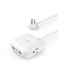 Anker Power Strip with USB C, 30W PowerPort Strip PD 2 Mini with 2 Outlets & 3 USB (18W USB C), 5 ft