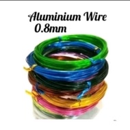 Aluminum Wire 0.8mm - 10 meters - Aluminum Wire - Colored Wire - Handicraft Wire - Accessory Wire - 