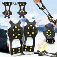 AONOKEY Ice Claw, 10 Teeth Anti-Slip Ice Gripper Spike,  Spike Universal Shoe Covers For Shoes