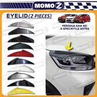 Car Perodua Axia SE 2014 - 2022 G Spec 2017 - 2022 Eyelid Lip Eyebrow Headlamp Lid Cover Eye brow lid Painted