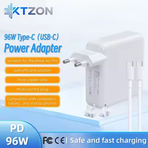 KTZON 96W GaN USB-C Fast Charger for MacBook Pro 16-inch A2141 A2166,FCC/CE Certified PD3.0 QC4.0 PP