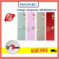 *IPOH ONLY*iSONIC DOUBLE DOOR VINTAGE REFRIGERATOR MDR-BCD261LH 181L (RED/PINK /APPLE GREEN)