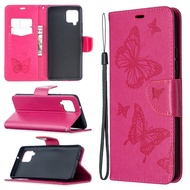XICCI for Samsung A22 4G Phone Case Embossed Butterfly Wallet Flip Cover Phone Casing