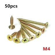 50pcs/Lot M4 Cross Head Screw Dry Wall Nail with Hard Flat Head Wood Screw Fiber Nail 35mm 40mm 50mm