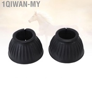 1qiwan-my Horse Bell Boots  1 Pair Equine Hoof Protector Comfortable Protective for Training (Black)