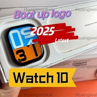 2025 logo watch 10 AMOLED 47mm smart watch   wireless charging bluetooth call sport VS hello watch H