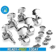 Semi-enclosed Guitar Tuner with Locking Mechanism Zinc Alloy Tuners Silver 3L 3R Tuner Accessories