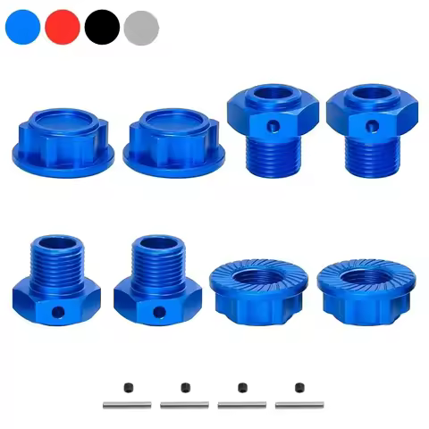 RC Car 4pcs Metal 17mm Wheel Hex Hub Adapter for Arrma 1/10 Kraton Outcast 4S V2 BLX 1/8 Mojave 4S B