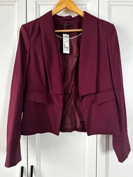 BRAND NEW SISLEY suit jacket blazer Burgundy Color size L女西裝外套